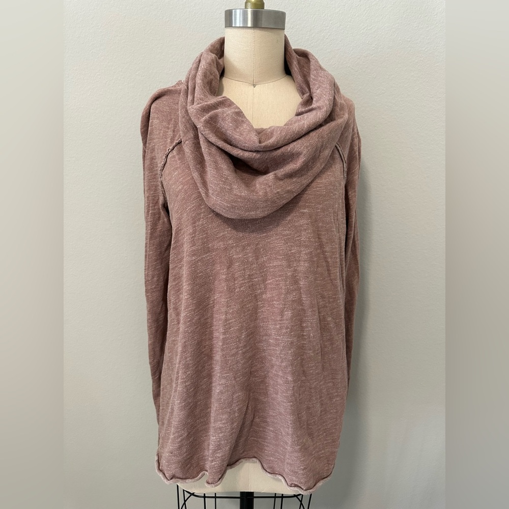 FREE PEOPLE Beach Faded Maroon Sweater ONE SIZE